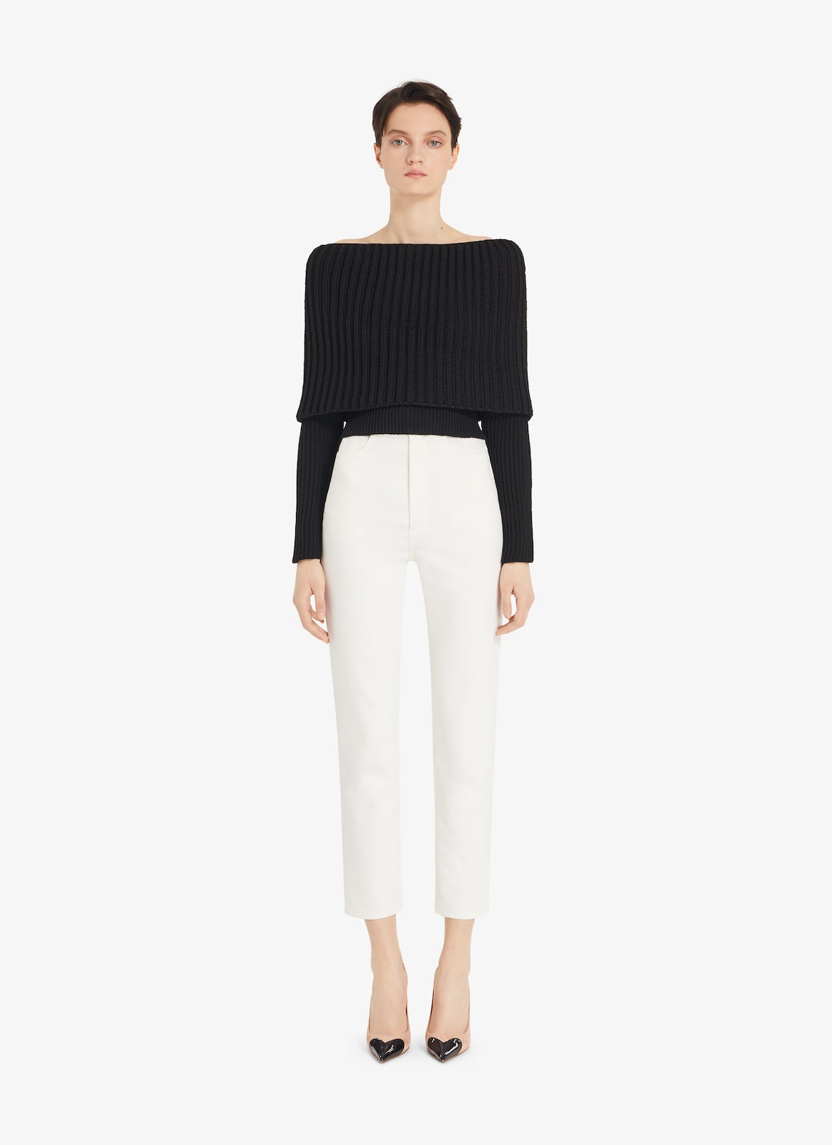High-waist white denim jeans  ALAÏA WHITE HIGH-WAIST WHITE DENIM JEANS